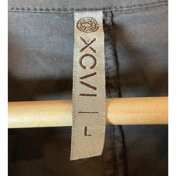 XCVI Blouse Shirt High Lo Brown Size Large L - Picture 2 of 4